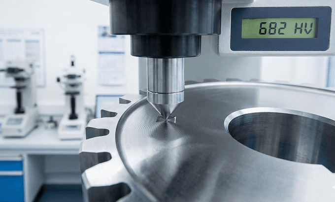 Parts hardness testing