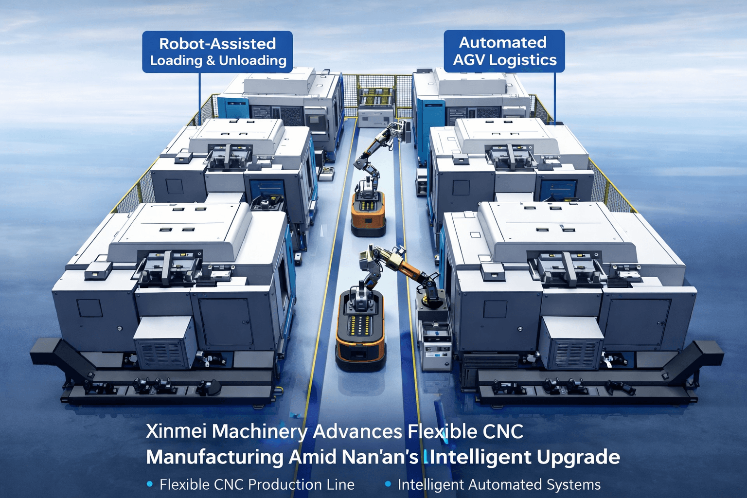 Xinmei Machinery impulsa la fabricación CNC flexible en el marco de la actualización de equipos inteligentes de Nan'an.